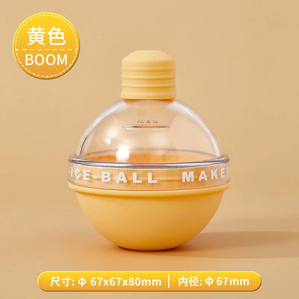 Multifunctional Round Ball Silicone Ice Mold with Lid