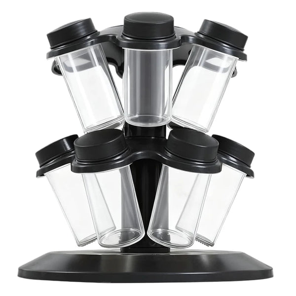 Mushroom 12-Jar Rotating Spice Rack Organizer