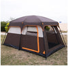 Large 6 Person Family Camping Tent set up in an outdoor grassy area, showcasing spacious design and sturdy construction.