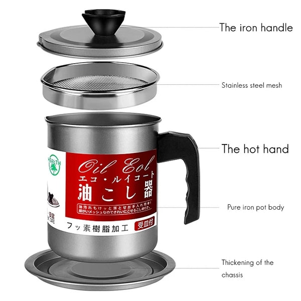 Kitchen Frying Oil Separator Filter Pot