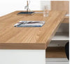 Close-up of the 20M Modern Luxury Executive CEO Desk showcasing the wood finish and workspace organization.