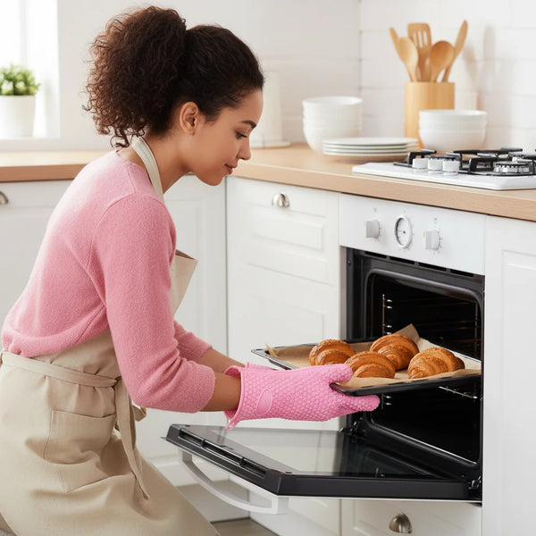 Silicone Kitchen Oven Mitts Heat Resistant Gloves