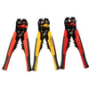 Automatic Self Adjusting Wire Stripper and Cutter in red, yellow, and black color variations.