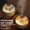 Mini Ultrasonic Cool Mist Humidifier with floral design, creating a tranquil atmosphere and enhancing indoor air quality.