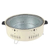 Portable Charcoal Grill & Outdoor Cooker for camping and outdoor adventures with a round grill design.
