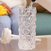 Crystal Table Lamp Air Humidifier pouring water into a stylish crystal container, enhancing home decor and air quality.