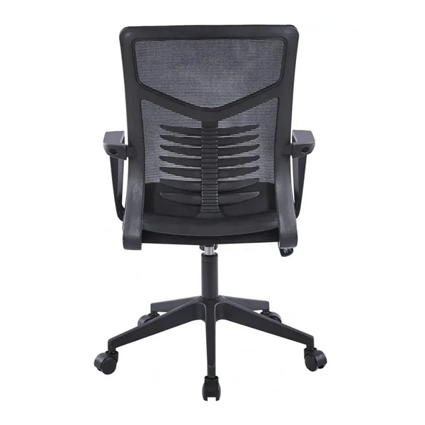 Mesh Office Chair with Lumbar Support and Adjustable Height, showing breathable mesh back and lumbar panel for support.