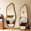 Irregular Solid Wood Frame Full-Length Mirror