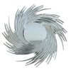 Silver Sparkle Sun Design Charger Plate showcasing an elegant spiral design, perfect for sophisticated table settings.