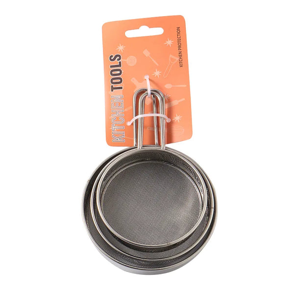 Metal Durable Eco-Friendly Soy Milk Filter Net in stainless steel with fine mesh design for kitchen use.