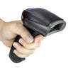 Handheld NT-2012 1D USB Wired Laser Barcode Scanner being used for scanning.