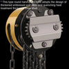 European Hook Manual Chain Hoist with thickened wall plate design and inner shell for heavy load handling.