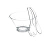 Large Round Acrylic Salad Bowl Set