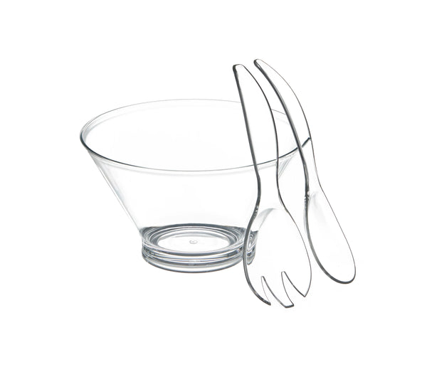 Large Round Acrylic Salad Bowl Set