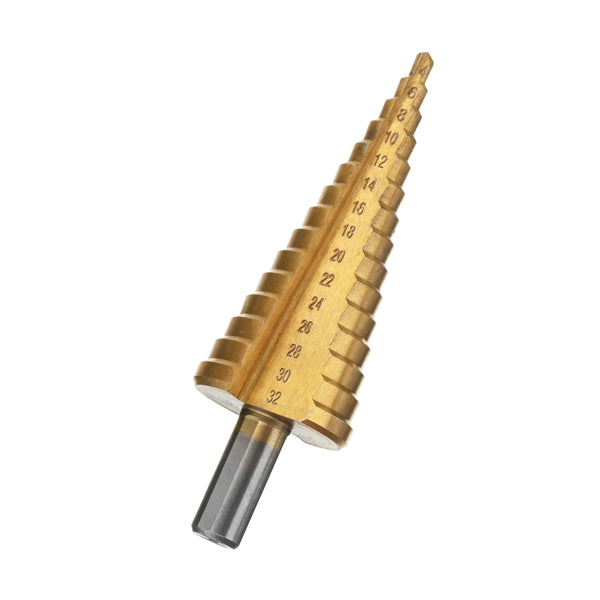 Hex Shank Titanium Coated Step Drill Bit 4-32mm