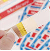 Breathable PE Adhesive Wound Plaster showing three layers for effective protection and healing of minor cuts.