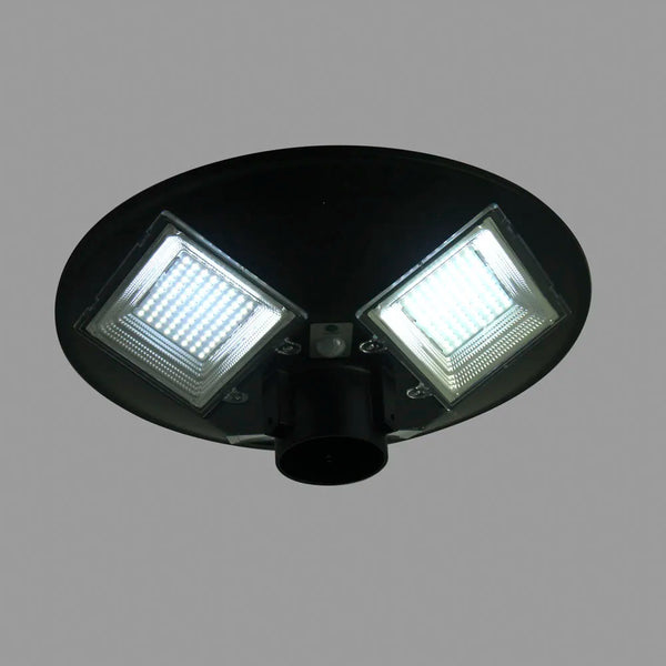 300W Solar Powered LED Flood Light Outdoor IP65 Waterproof with dual LED panels for bright illumination.