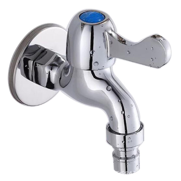 Chrome Plated Brass Bib Tap with Ceramic Valve Core, stylish and durable for laundry or garden use.