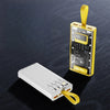 12000mAh Transparent 22.5W Fast Charging Power Bank displayed with a sleek design and digital display.
