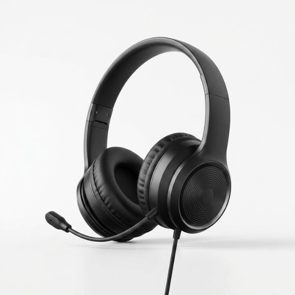 Wired Over-Ear Headset with Noise Cancelling Microphone