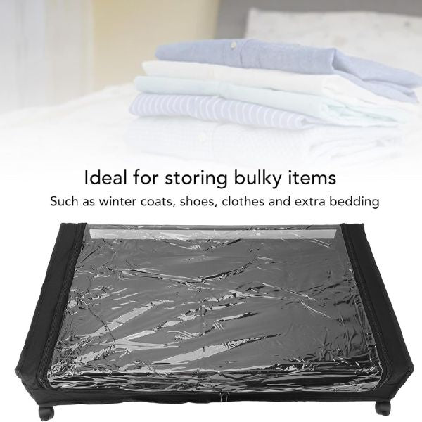 Rolling Under-Bed Metal Drawer Organizer