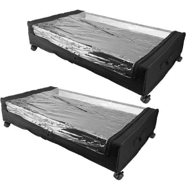 Rolling Under-Bed Metal Drawer Organizer
