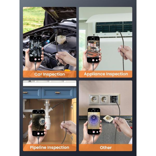 USB Type-C Waterproof Flexible Snake Camera