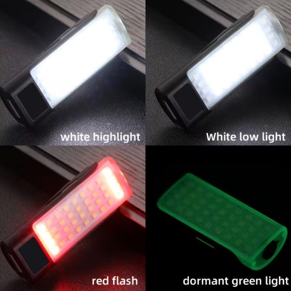 Portable Solar COB Work Light - Bright & Reliable Lighting with multiple light modes including bright white and red flash.