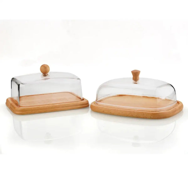Wooden Cheese Board with Acrylic Cover