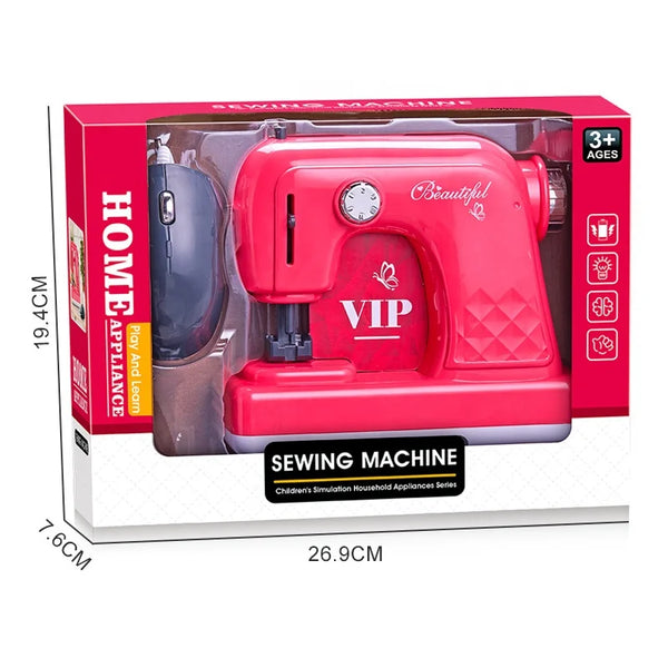 Girls Pretend Play Sewing Machine Toy with Foot Pedal Controller