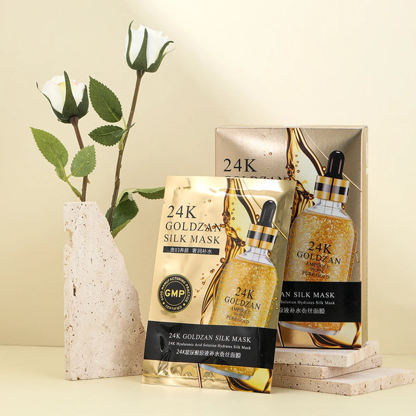 10pcs 24k Gold Facial Mask