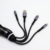 100W 3 in 1 Fast Charging USB Cable