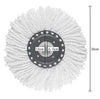 360 Degree Rotating Mop Head Replacement featuring a white mop head with dimensions for effective cleaning and rotation.