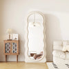 Irregular Wavy Velvet Floor Standing Full Body Mirror