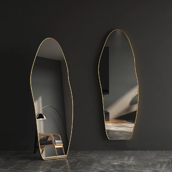 4mm Glass Wavy Asymmetric Full Body Floor Mirror