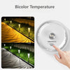 Waterproof LED Solar Street Light showcasing bicolor temperature functionality in outdoor settings.