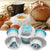 Alphabet & Numbers Cookie Cutter Set displayed with baked goods, egg, and coffee, ideal for personalized baking.