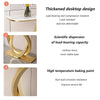Luxury Marble Top Gold Console Table features thickened desktop design, stable load-bearing capacity, and high-temperature baking paint.