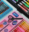 Deluxe Childrens Stationery Artist Painting Gift Box featuring crayons, scissors, paint, and colored pencils.