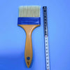 Professional 3 Inch Nylon Paint Brush with synthetic bristles next to a ruler for size reference.