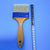 Professional 3 Inch Nylon Paint Brush with synthetic bristles next to a ruler for size reference.