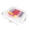 32-in-1 Insulated Precision Screwdriver Kit displayed in a clear case with various bits and a handle.