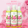 Pure Natural Rose Essential Oil bottles, 200ml, designed for hair and skin, enhancing beauty with nourishment.