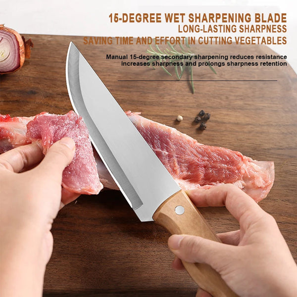 Stainless Steel Wood Handle Fruit Knife Kit
