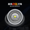 Folding LED Camping Torch Work Lamp with Stand - close-up view of LED light and reflector design.