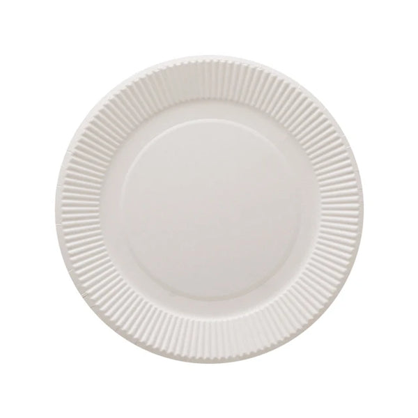 Disposable White Round Paper Plates 230mm 20 Pack