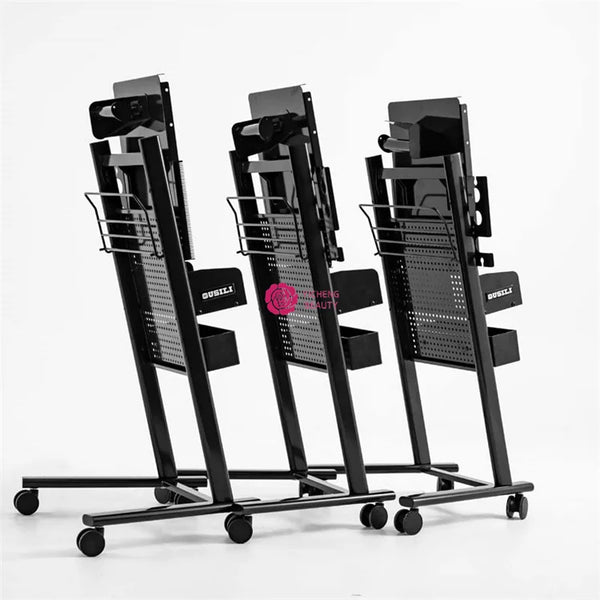 Multi-Function Professional Barber Trolley featuring a slim design and mobile workstation for salon use.