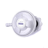 28mbar LPG Gas Regulator with Shutoff Valve- essential for safe fuel flow in stoves and heaters.