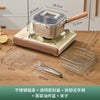 Multi-function Portable Stainless Steel Square Deep Fryer with accessories on a kitchen countertop
