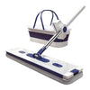 Hand Free Microfiber Mop with Foldable Bucket, ideal for easy and efficient floor cleaning without back strain.